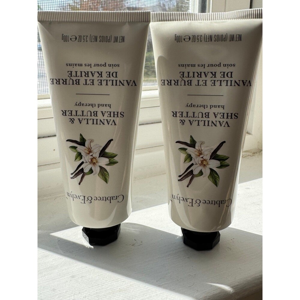 Crabtree Evelyn Vanilla and Shea Butter 2 x 3.5 oz hand cream